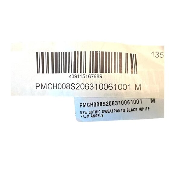 Palm Angels Mens Black Logo New Gothic Lightweight Pockets Track Pants Sz M New - Picture 8 of 9